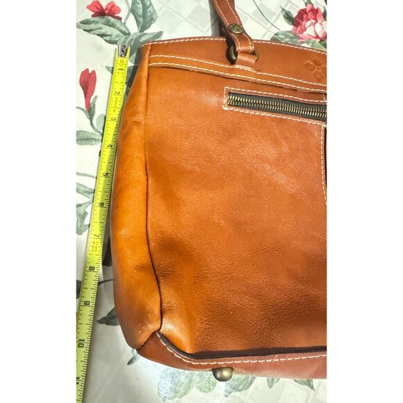 Patricia Nash Leather Poppy Tote Bag Tan Italian-Style Handbag - Picture 12 of 13
